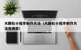 荆门大颗粒小程序制作方法（大颗粒小程序制作方法有哪些）