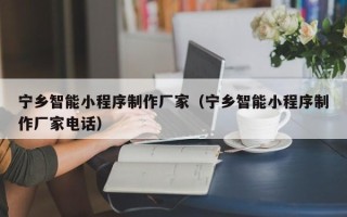 荆门宁乡智能小程序制作厂家（宁乡智能小程序制作厂家电话）